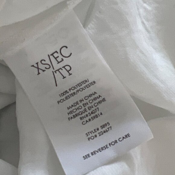 CABI Seaside Blouse White Sz XS #5895 EUC - Picture 6 of 6